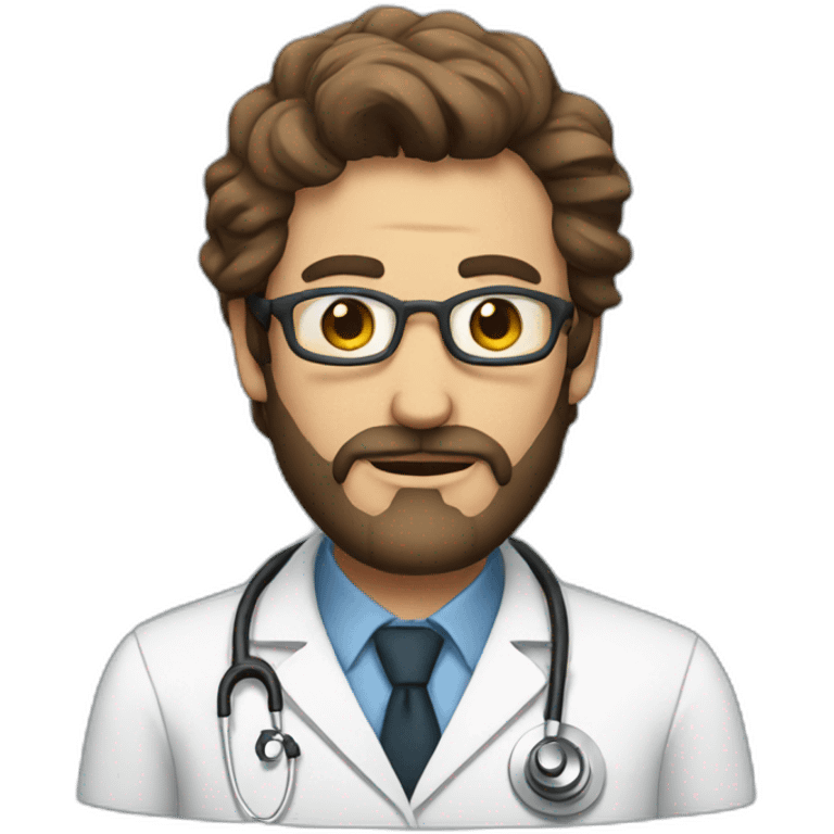 the doctor with the brown beard emoji