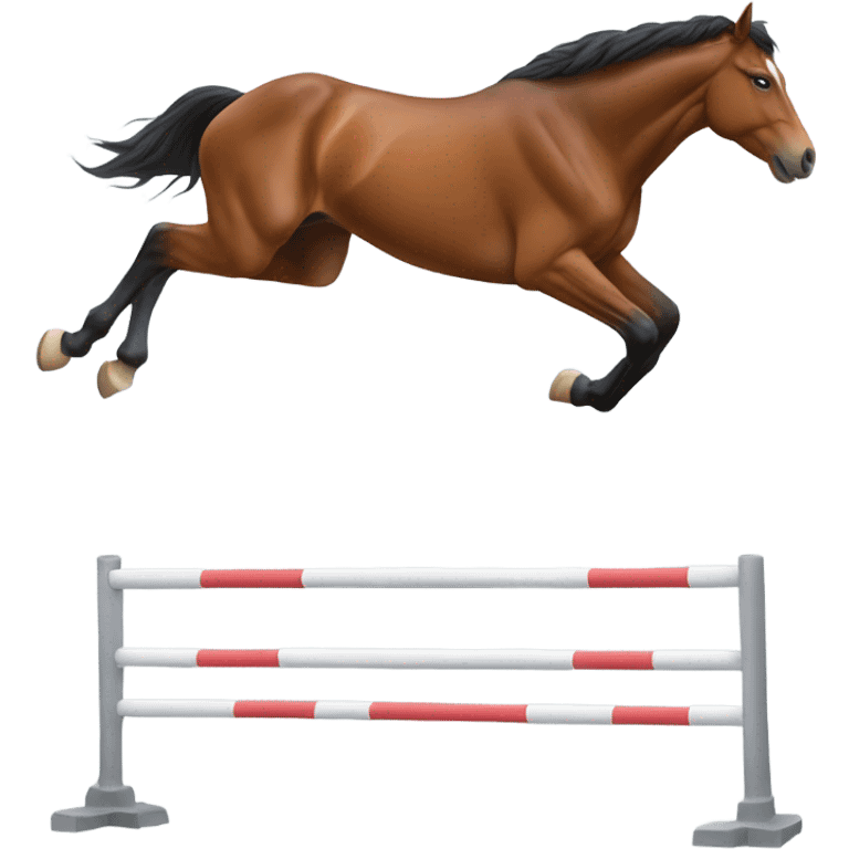 A horse jumping emoji