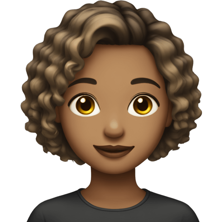 cute girl w ballayage short medium hair  emoji