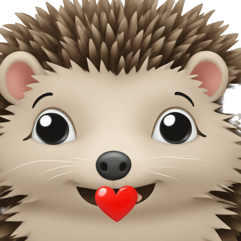 Two hedgehogs in love emoji