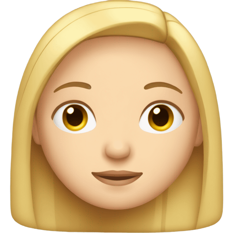 Long straight blonde hair girl eyes closed sleeping emoji