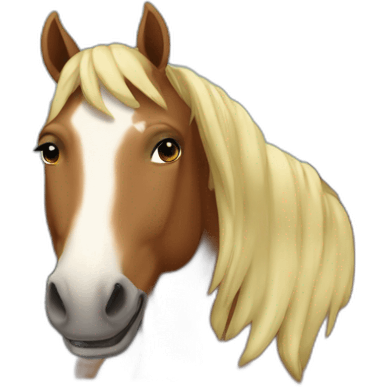 a horse with a smile sitting in a car emoji