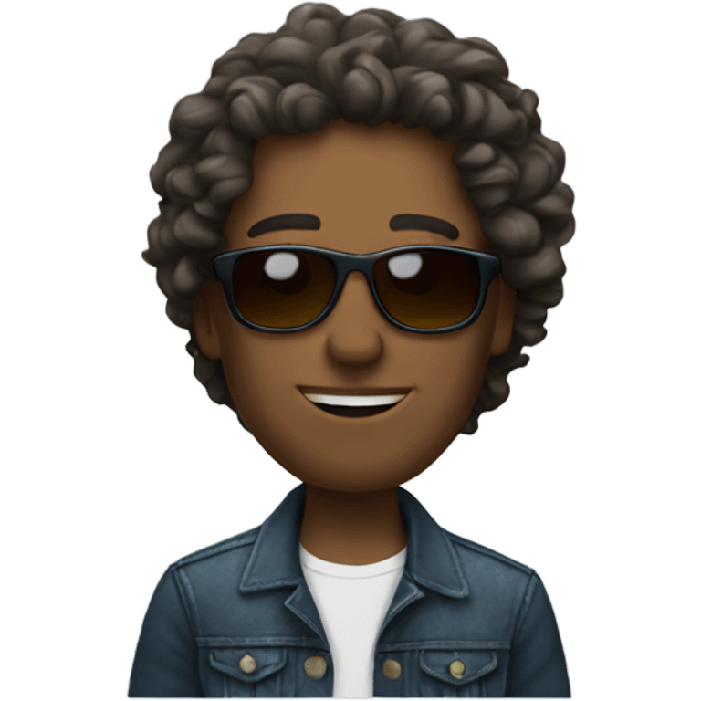 Man with sunglasses and wavy hair  emoji