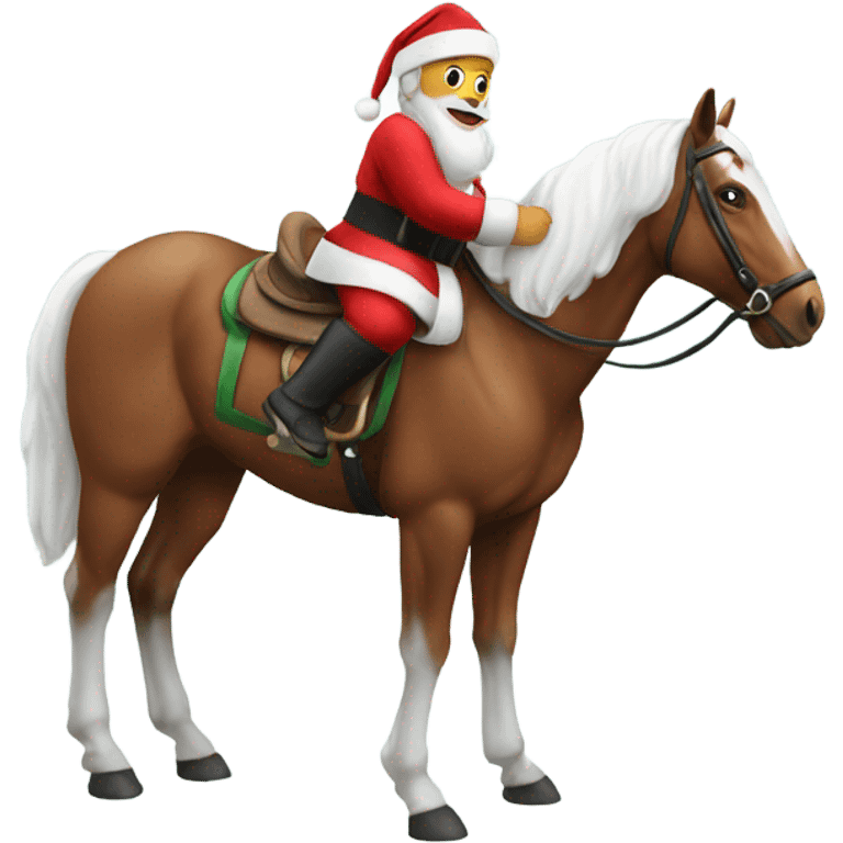 Santa in a horse emoji