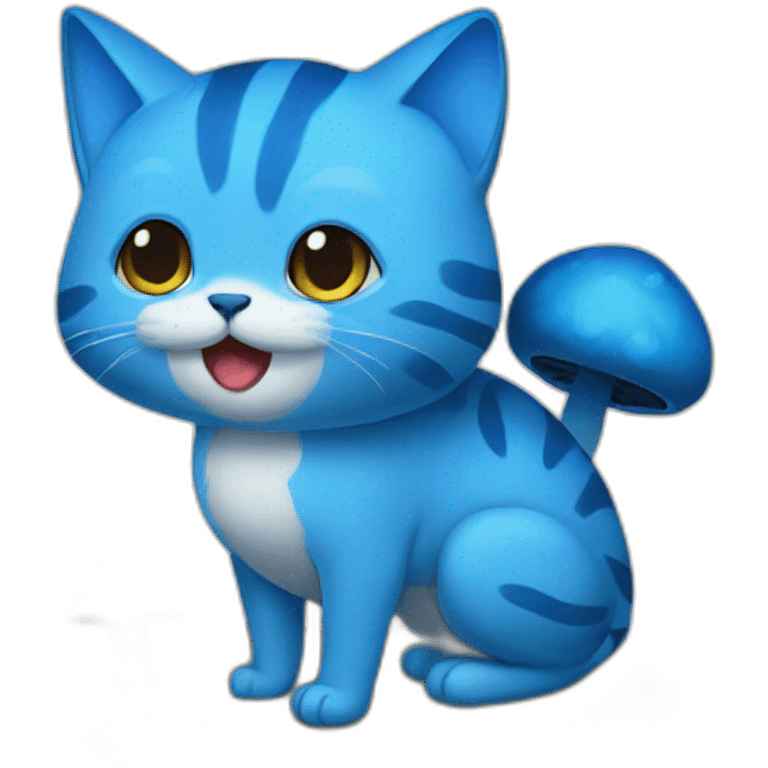 blue-cat-mushroom emoji