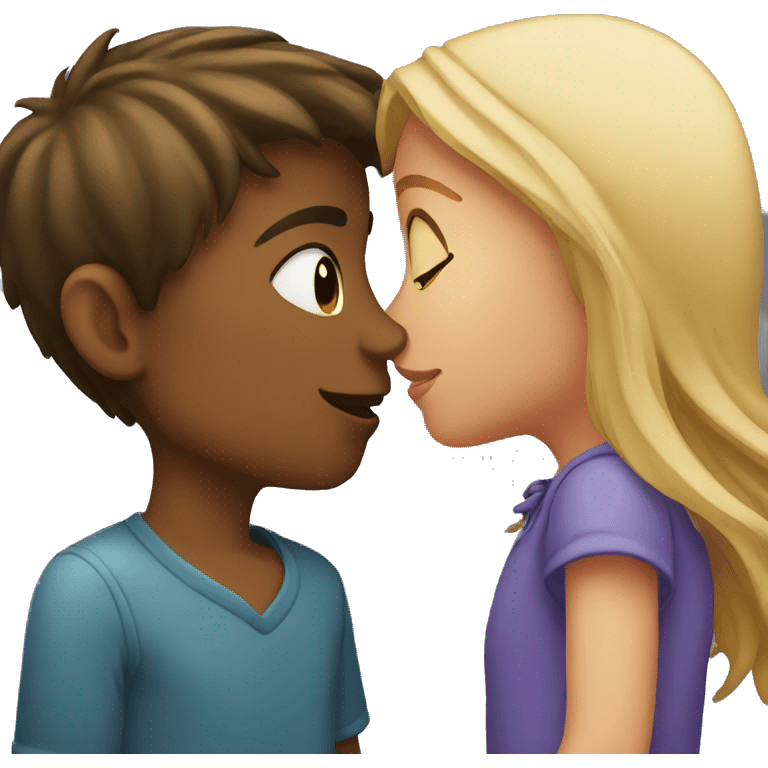 Girl and boy kissing  emoji