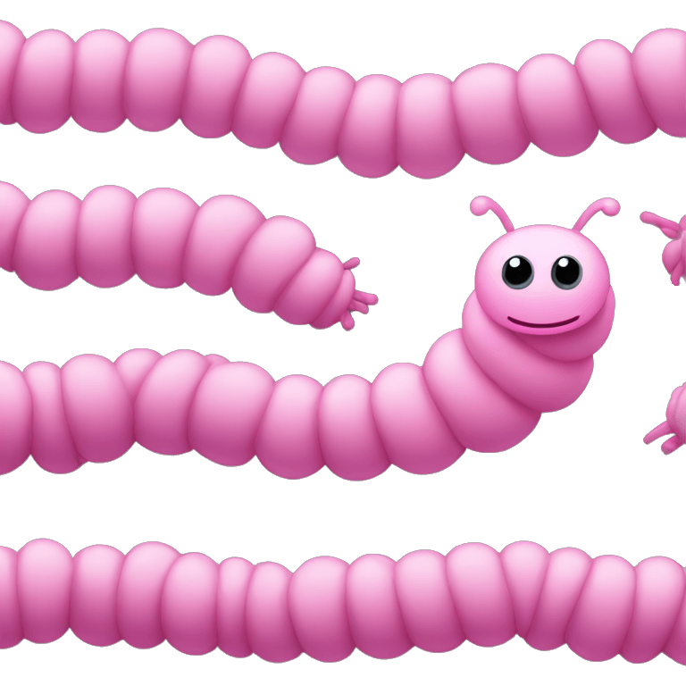 pink caterpillar emoji