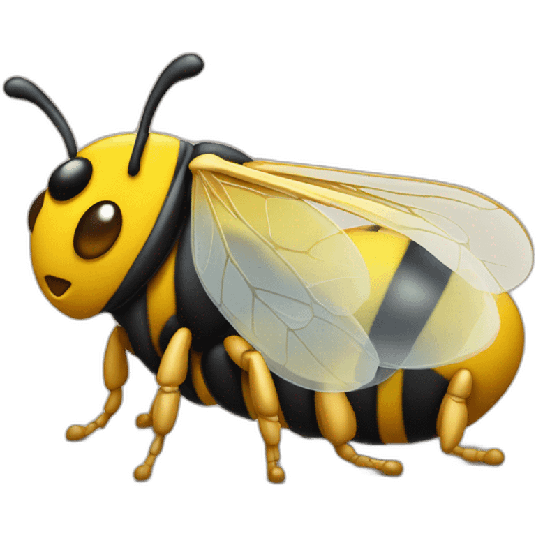 une abeille qui fait caca emoji