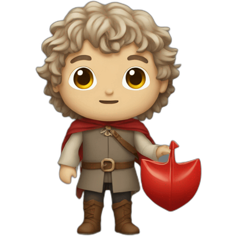 frodo holding a red ship emoji emoji