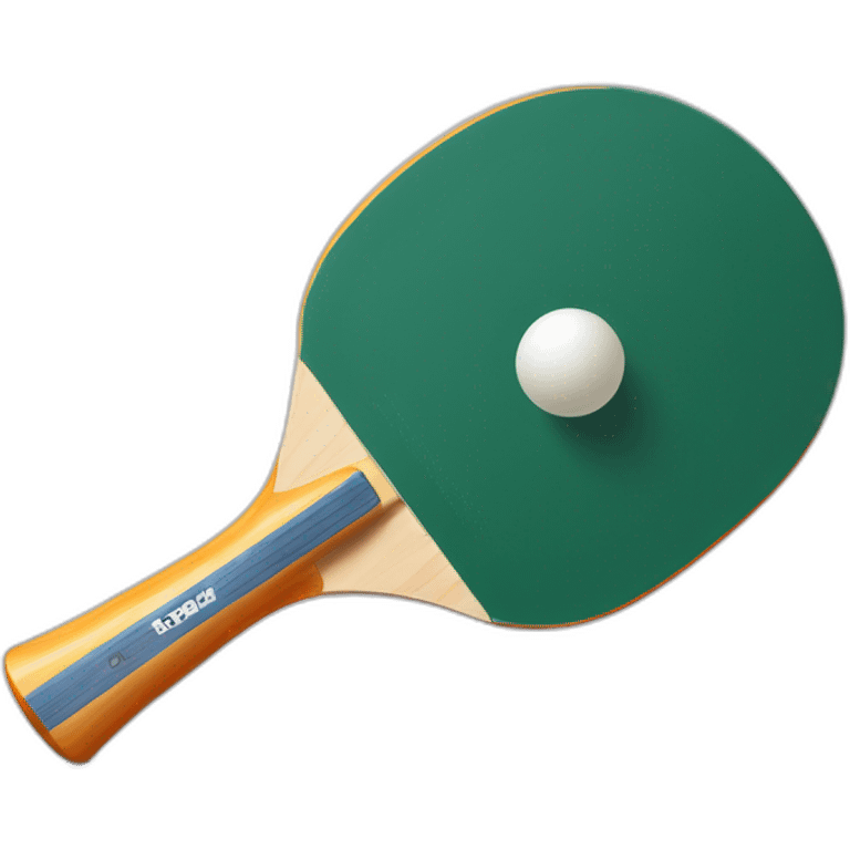 Table tennis bat and balls emoji