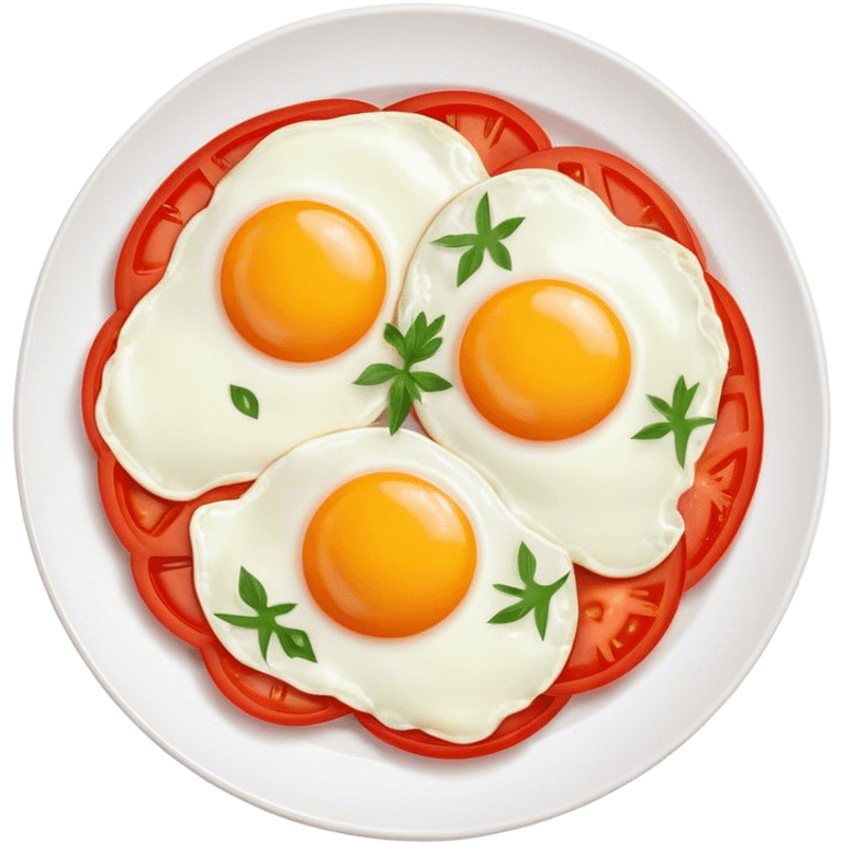 Tomato fried eggs emoji