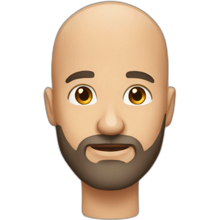 Bald man beard emoji