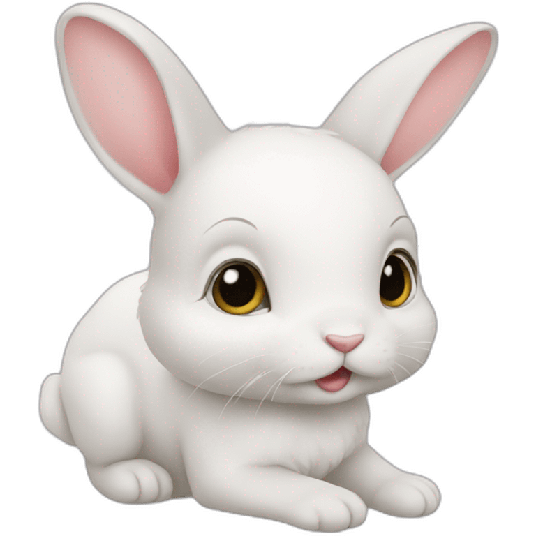 Rabbit white baby emoji