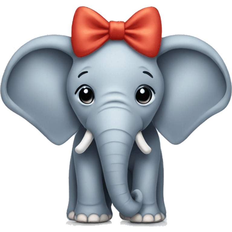 Elephant with bow emoji