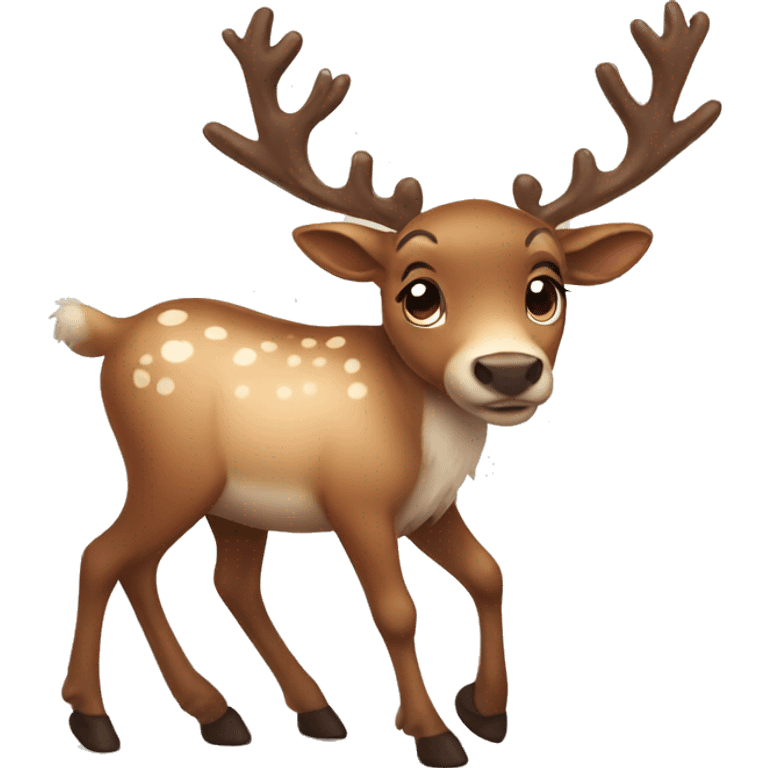 Cute reindeer emoji