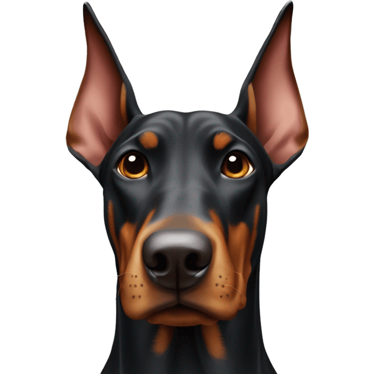 Doberman with floppy ears  emoji