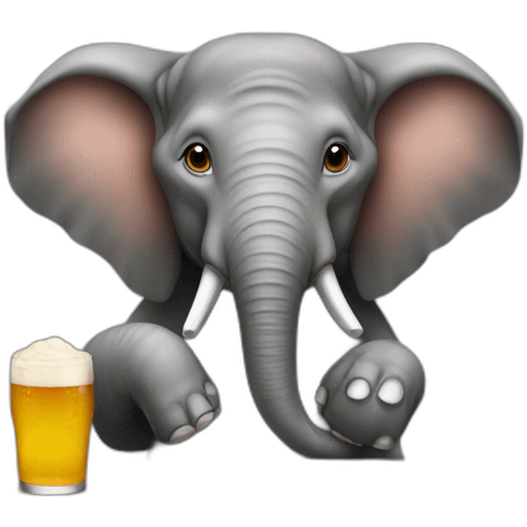 elephant-in-a-bar emoji