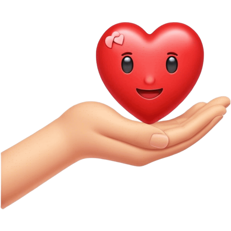 Giving heart in hand emoji  emoji