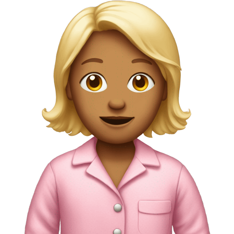 pink person in pink pajamas emoji