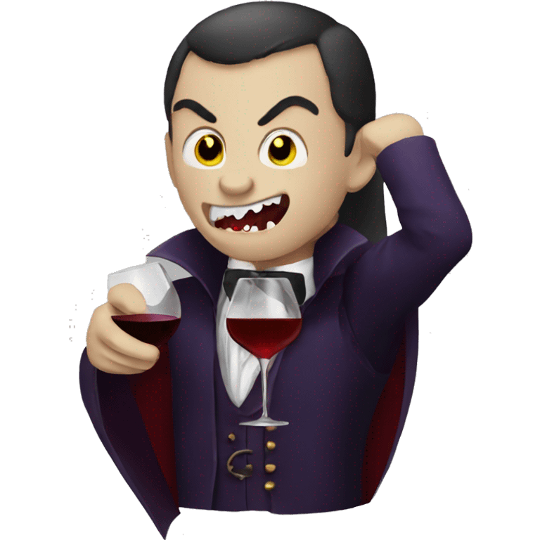 vampire drinking wine emoji