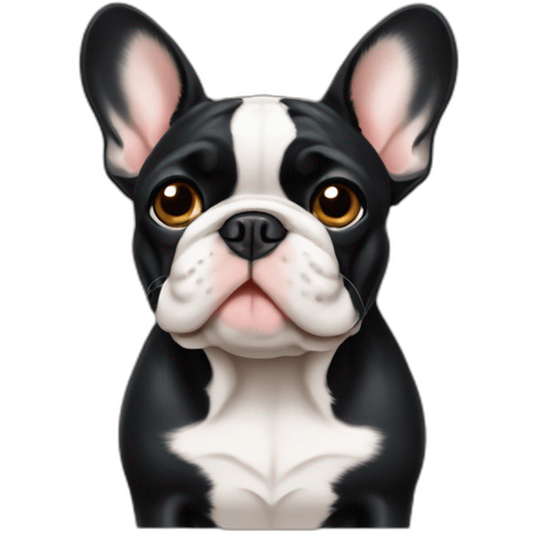 French bulldog black fur with tan points emoji