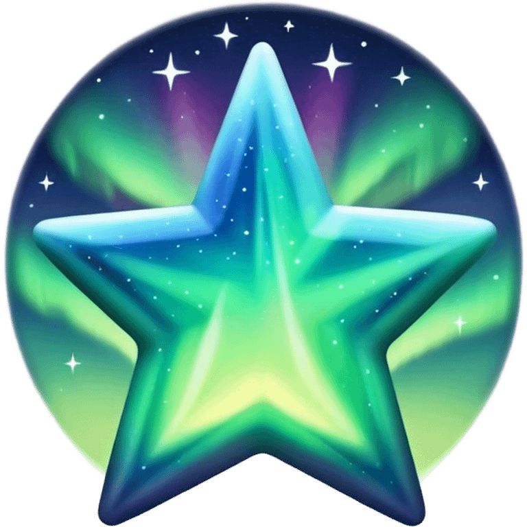 Northern lights star emoji