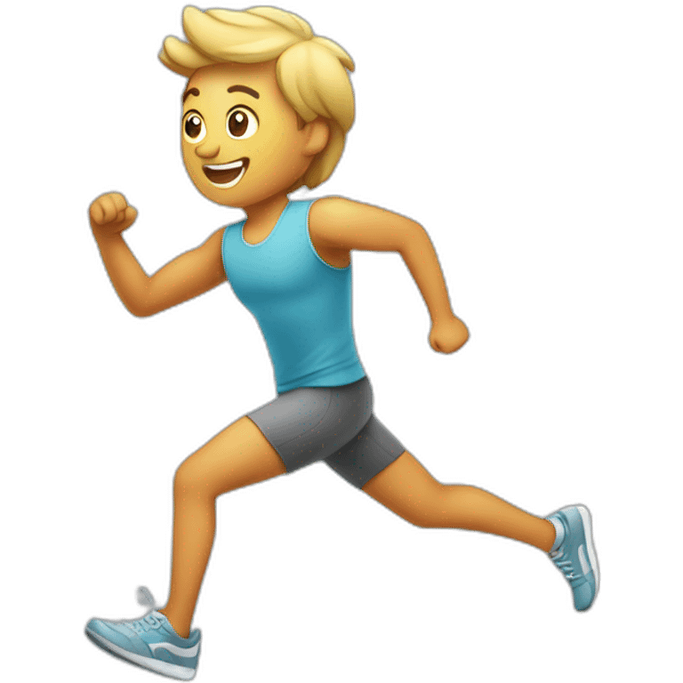 an airplane jogging emoji