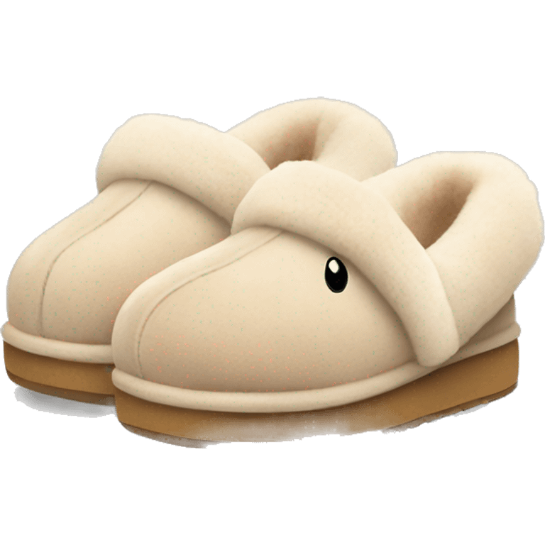 pastel beige cute ugg slippers emoji