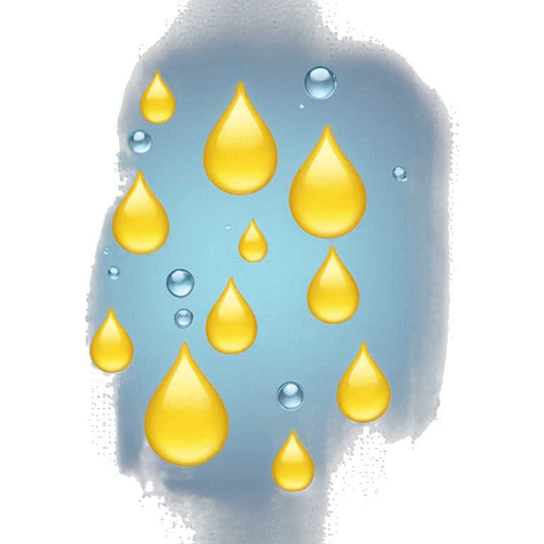 yellow water drops emoji