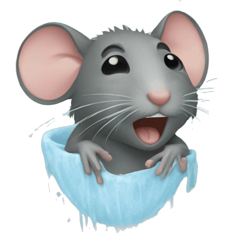 rat taking shower emoji