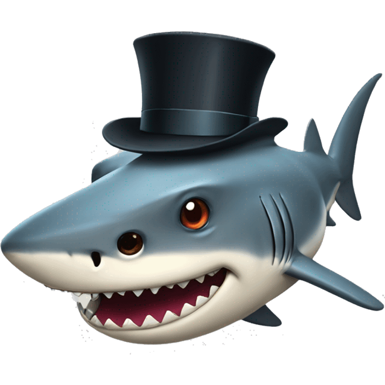 Sharkwith tophat emoji