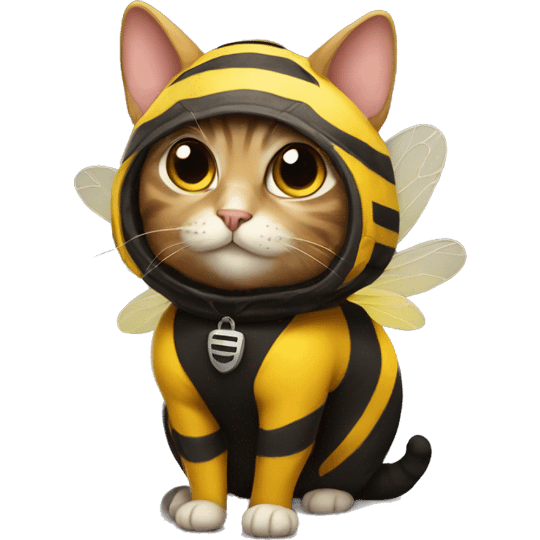 cat in a bumblebee costume emoji