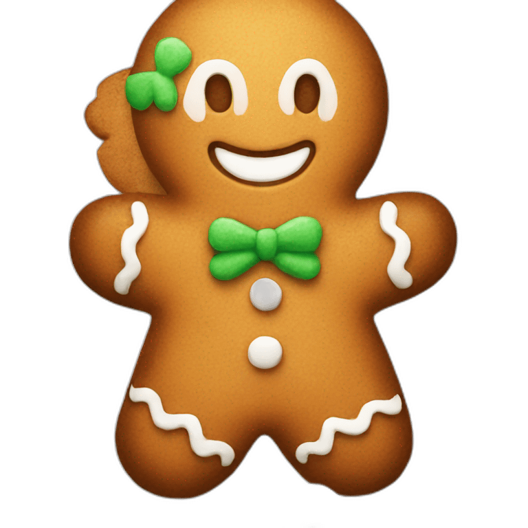 cute gingerbread man emoji