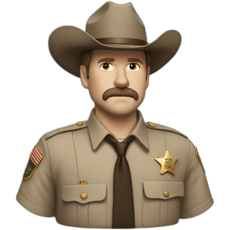 the chief hopper from stranger things  emoji