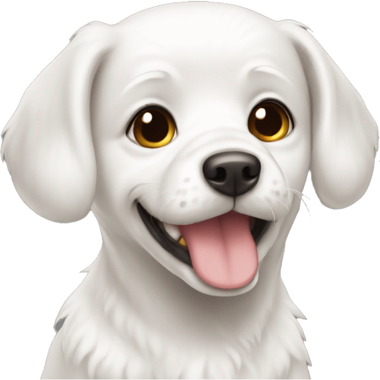 white dog cute emoji