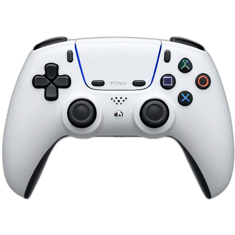 White Ps5 dualsence pro controller emoji