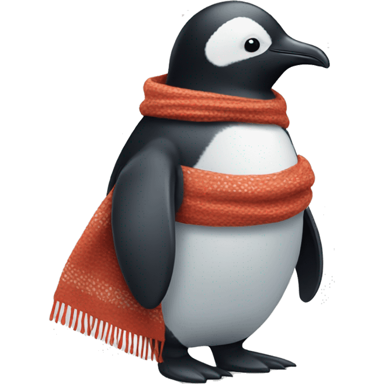 Penguin wearing scarf emoji