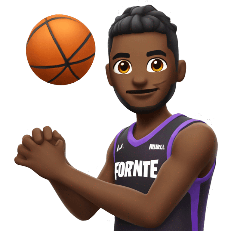 Fortnite Player + Basketball  emoji