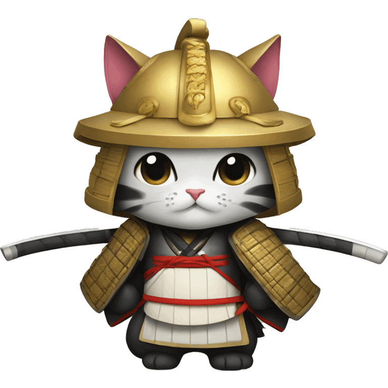 A cat samurai emoji