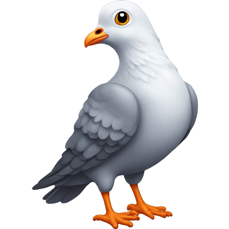 A pigeon with a foot in a cast emoji