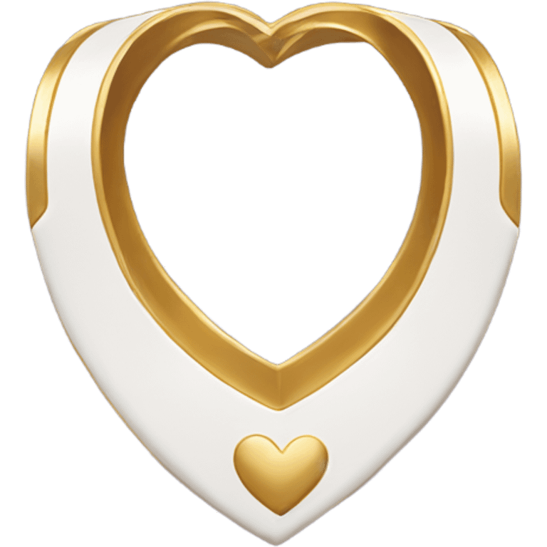 gold and white heart-shapped collar emoji