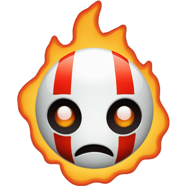 I want the Reddit logo (circle red logo with the robot face) on flames emoji