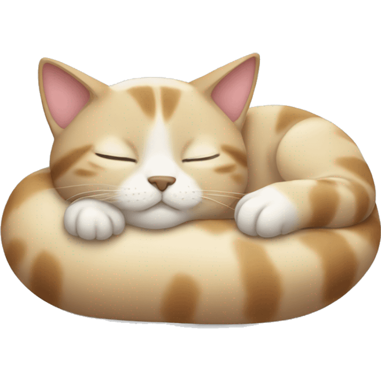 Cute cat sleeping emoji