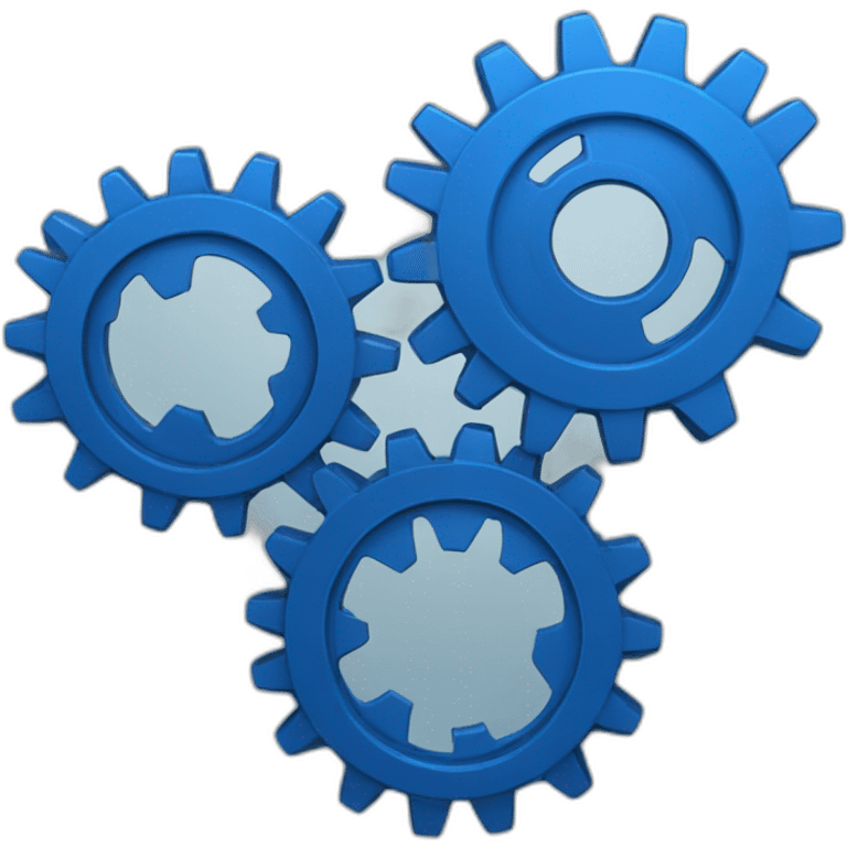 blue mechanical gears emoji