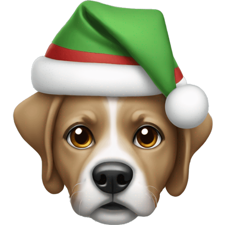 Christmas dog emoji