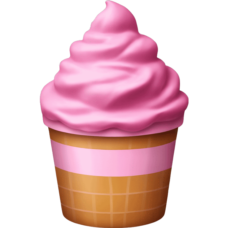 Gelato in a pink cup  emoji