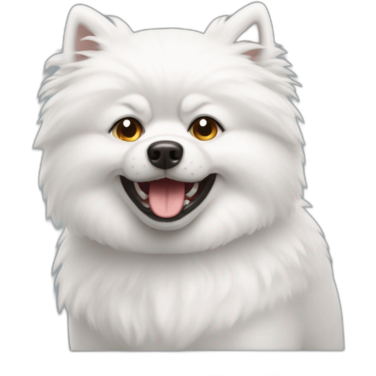 white spitz very very angry emoji