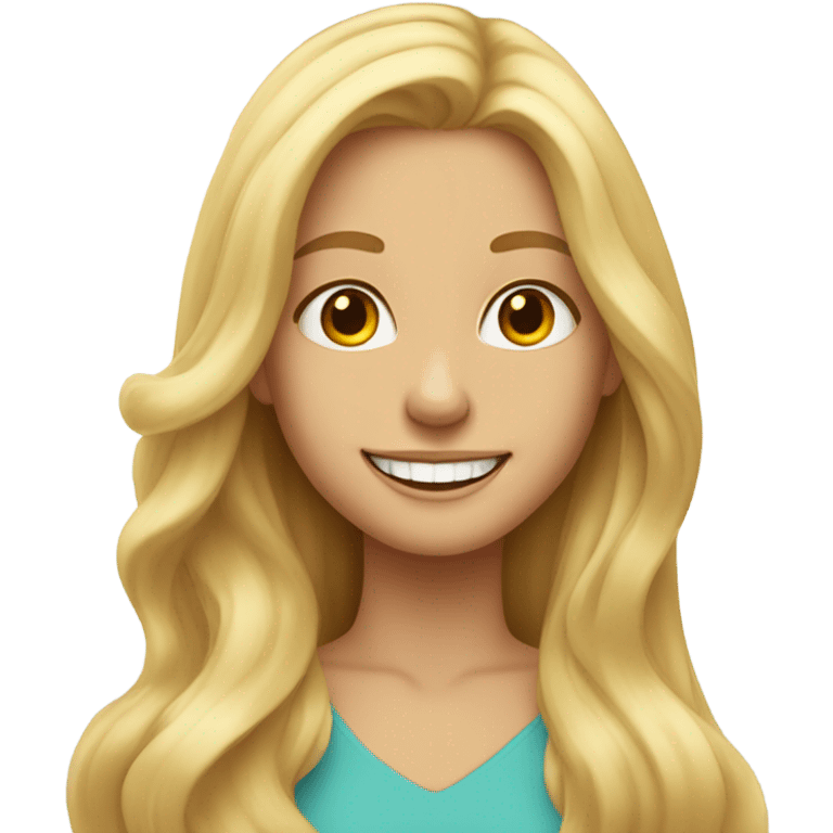 portrait of a blonde girl emoji