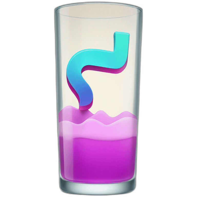 Tiktok logo in a glass emoji