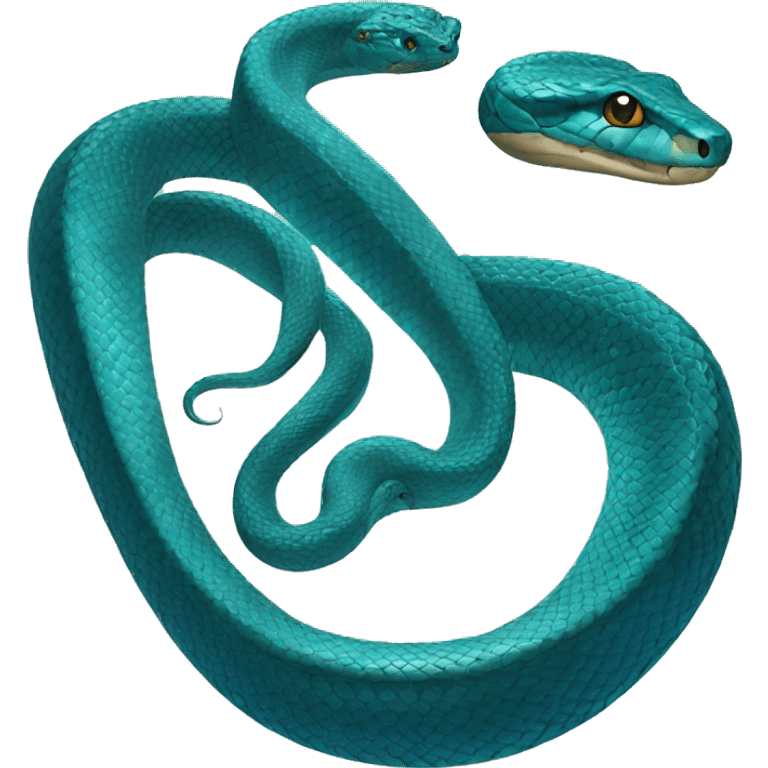 Blue viper snake emoji